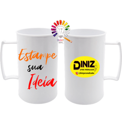 CANECA DE ACRÍLICO PERSONALIZADA 300 ML 2 LADOS